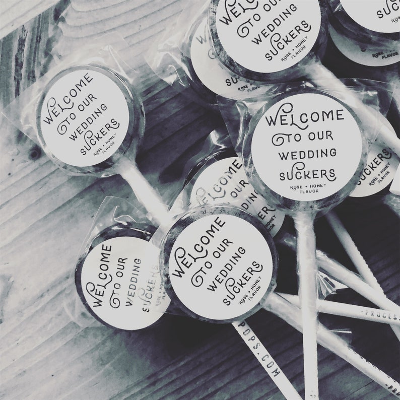 Leccare lollipop wedding favors