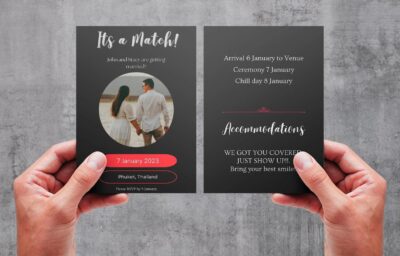Tinder Wedding Invitation: We Swiped Right Invites