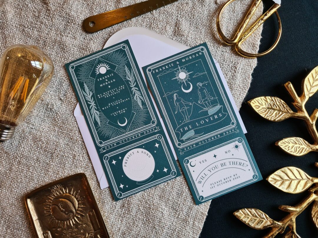 Unique ‘THE LOVERS’ Tarot Card Invitation