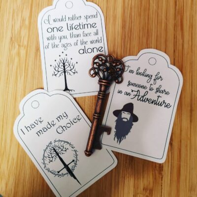 Lord of the Rings Personalised Bottle Opener Key Favours pack of 10