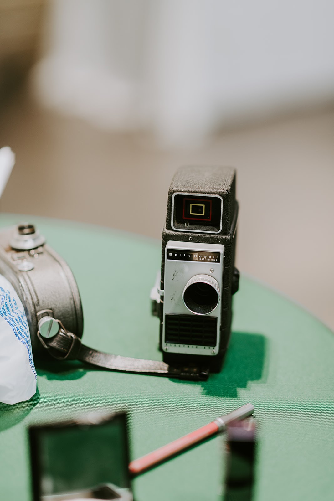 Vintage film cameras.