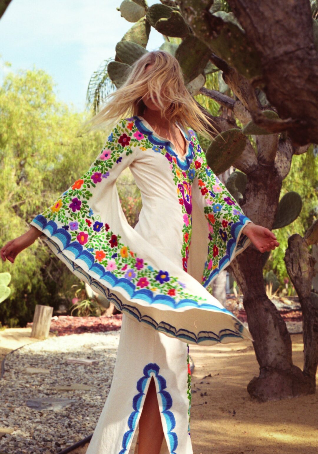 Embroidered Boho Wedding Gown