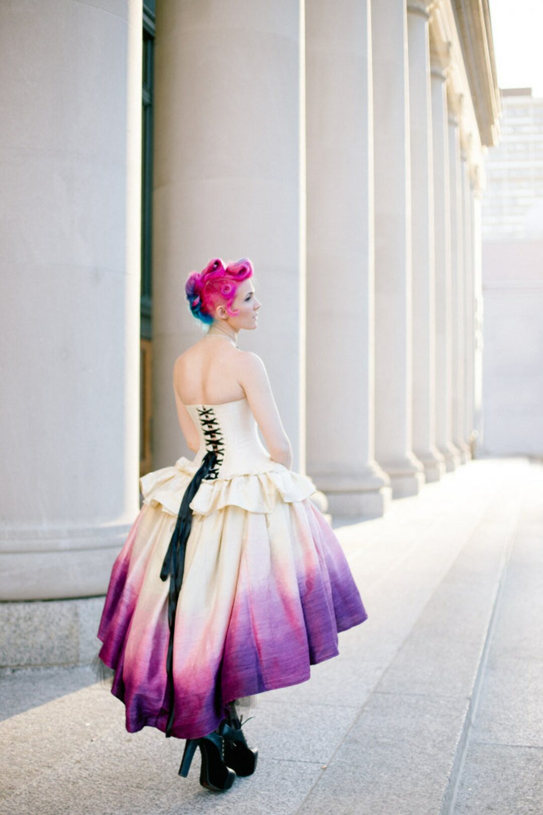 Custom Ombre Wedding Dress