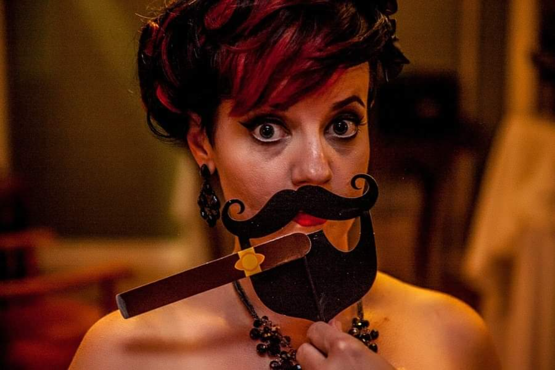 Rockabilly wedding nontraditional red wedding dress Photos by Charles Lee Photography21