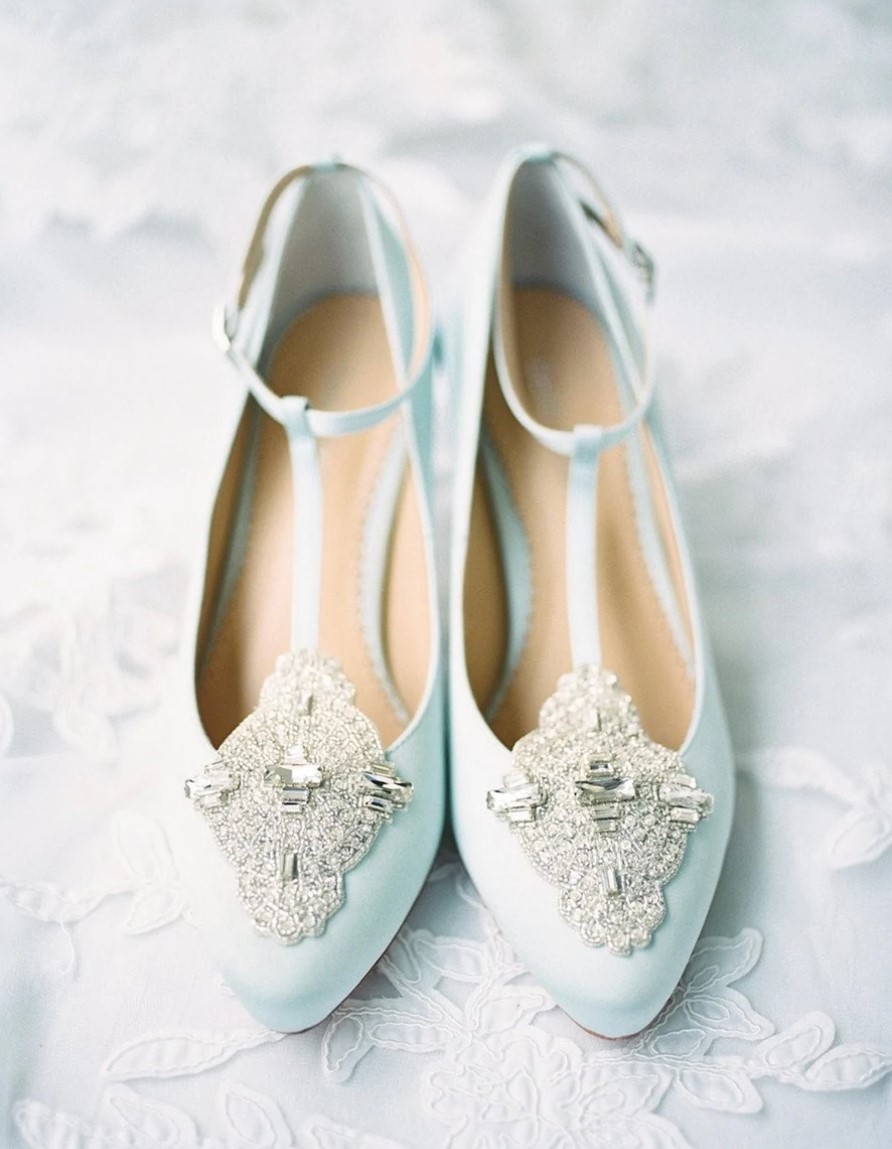 ART DECO GREAT GATSBY BRIDAL SHOES IN BLUE