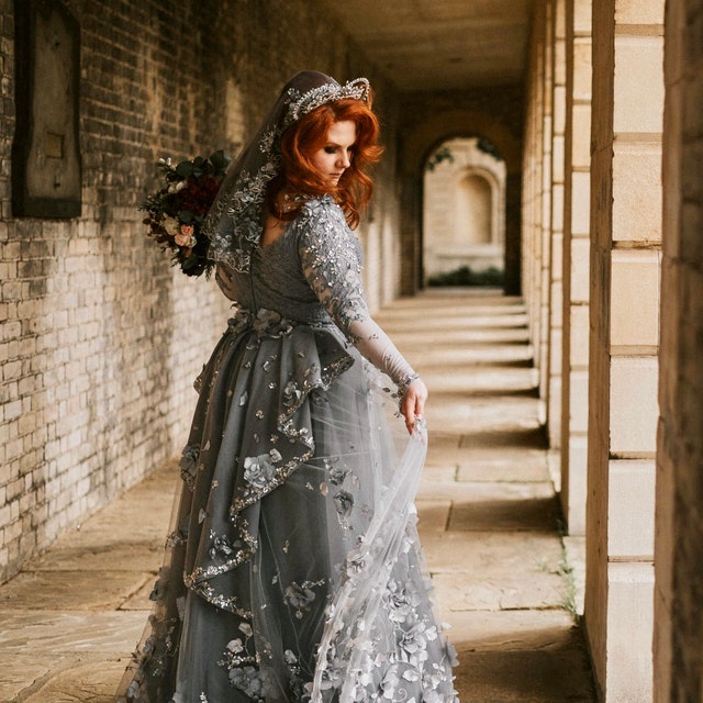 Best grey wedding dress ideas for moody & romantic vibes • Offbeat Wed (was Offbeat Bride)