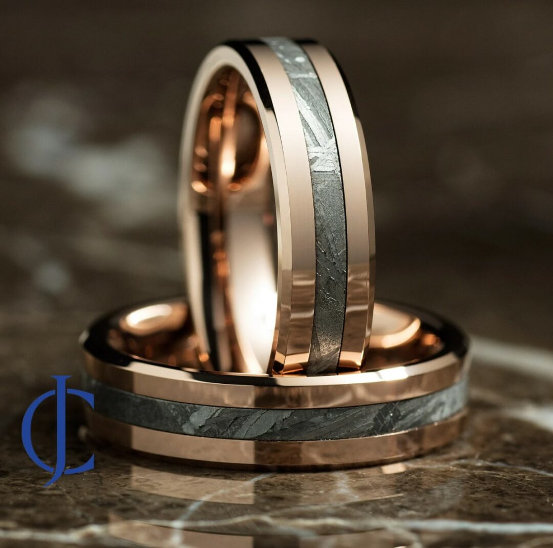 Authentic Swedish Muonionalusta Meteorite Ring