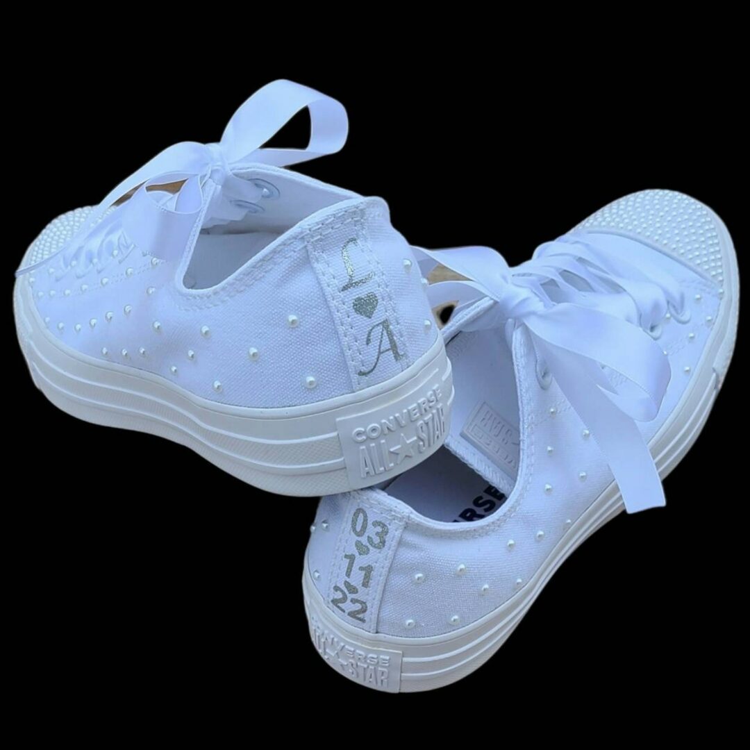 Pearl Bride Converse: Personalized Wedding Shoes