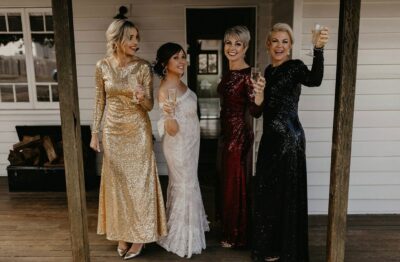 Long sequin bridesmaid dresses