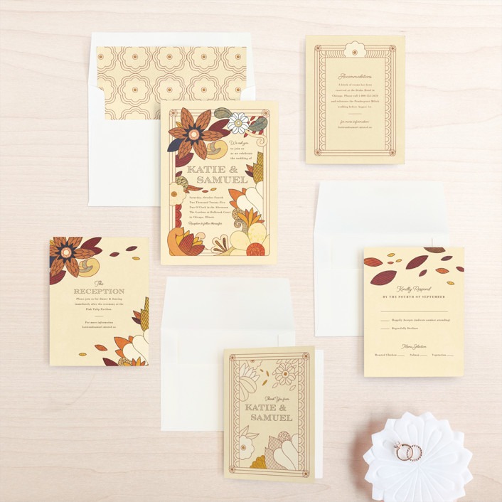 Nouveau Love wedding invitations