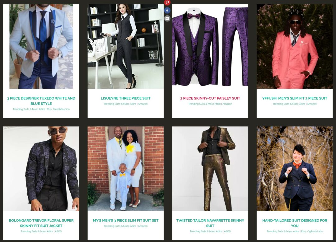 21 masculine suits for women, studs, trans men, & nonbinary