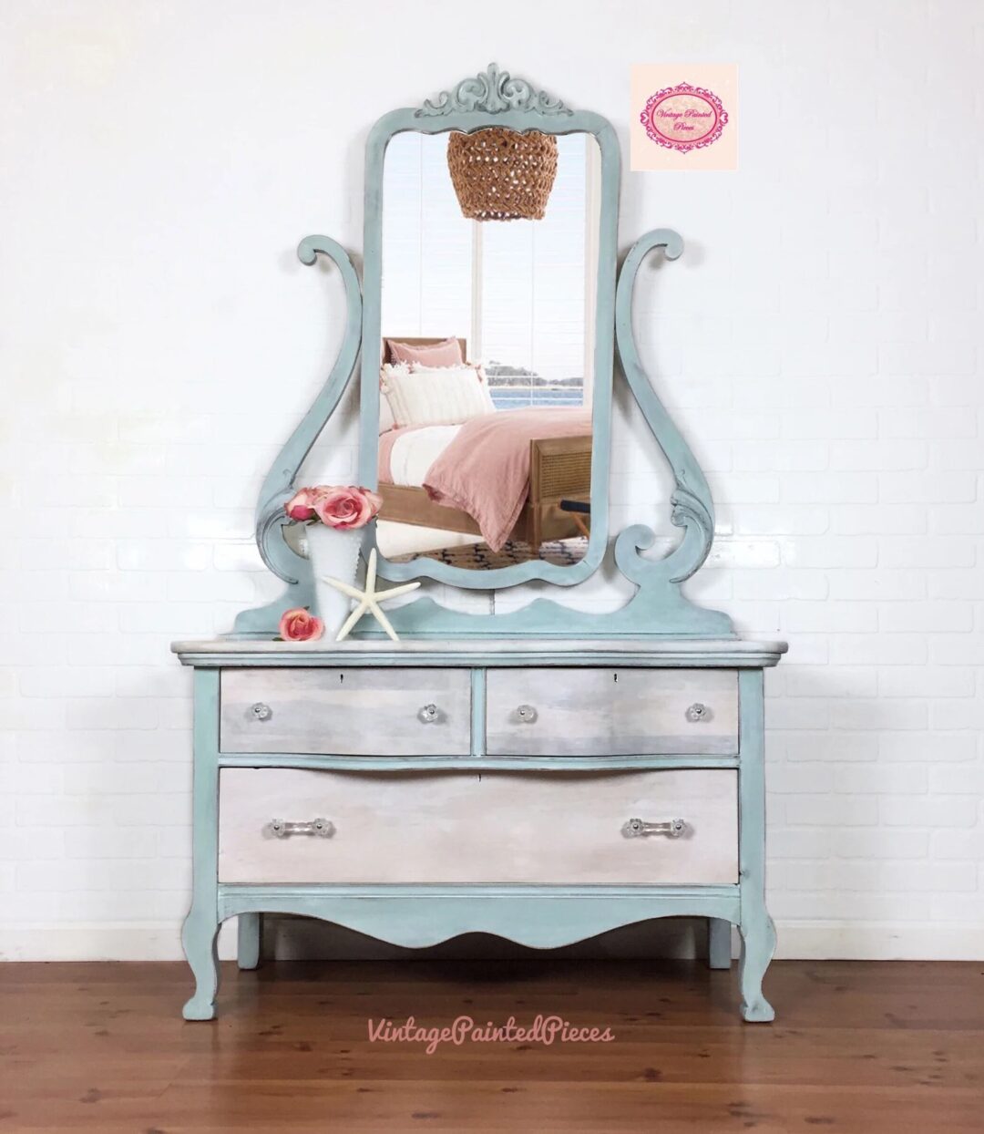 Hand painted vintage furniture