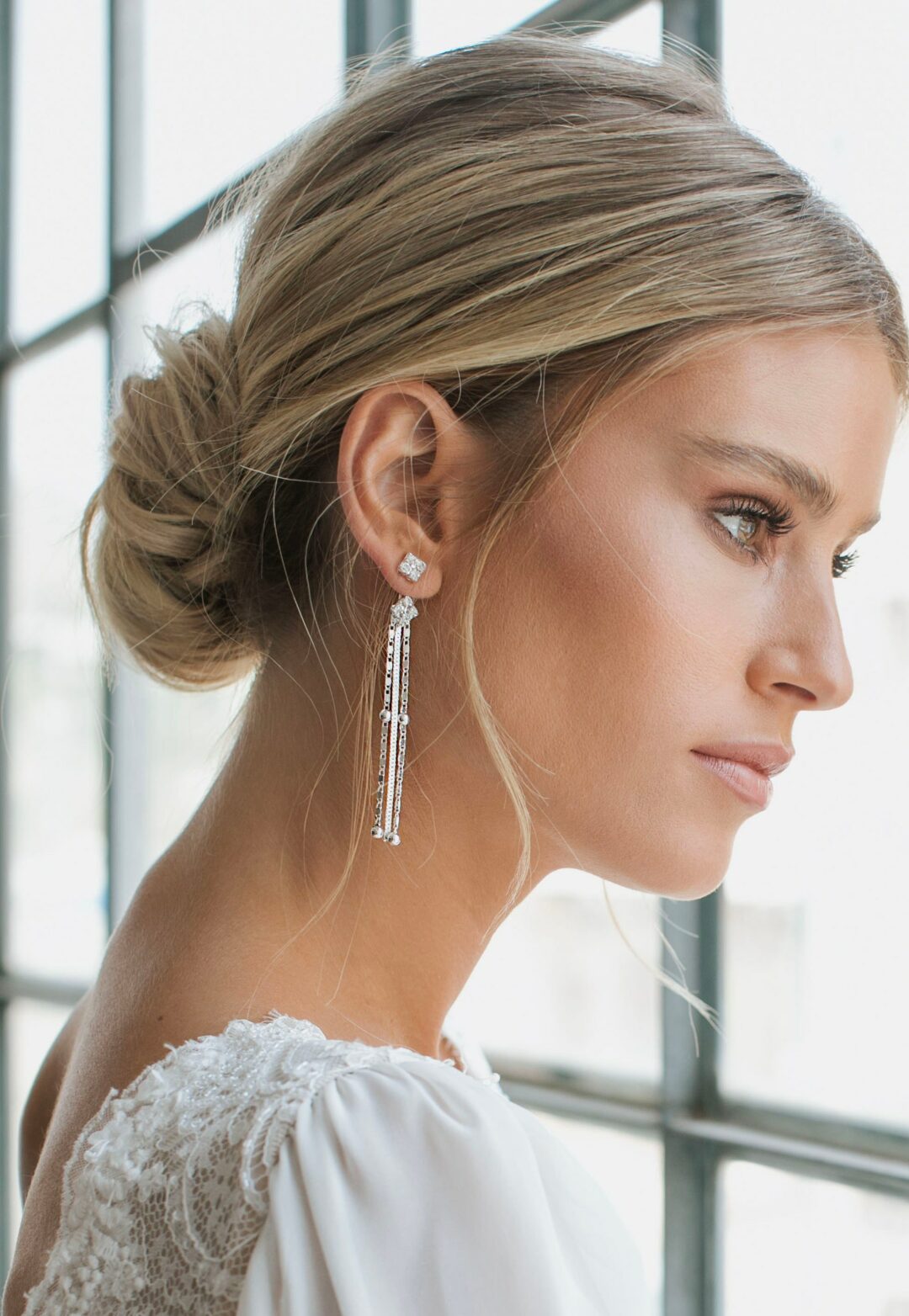 Wedding Ear Jacket / Back Front Earrings