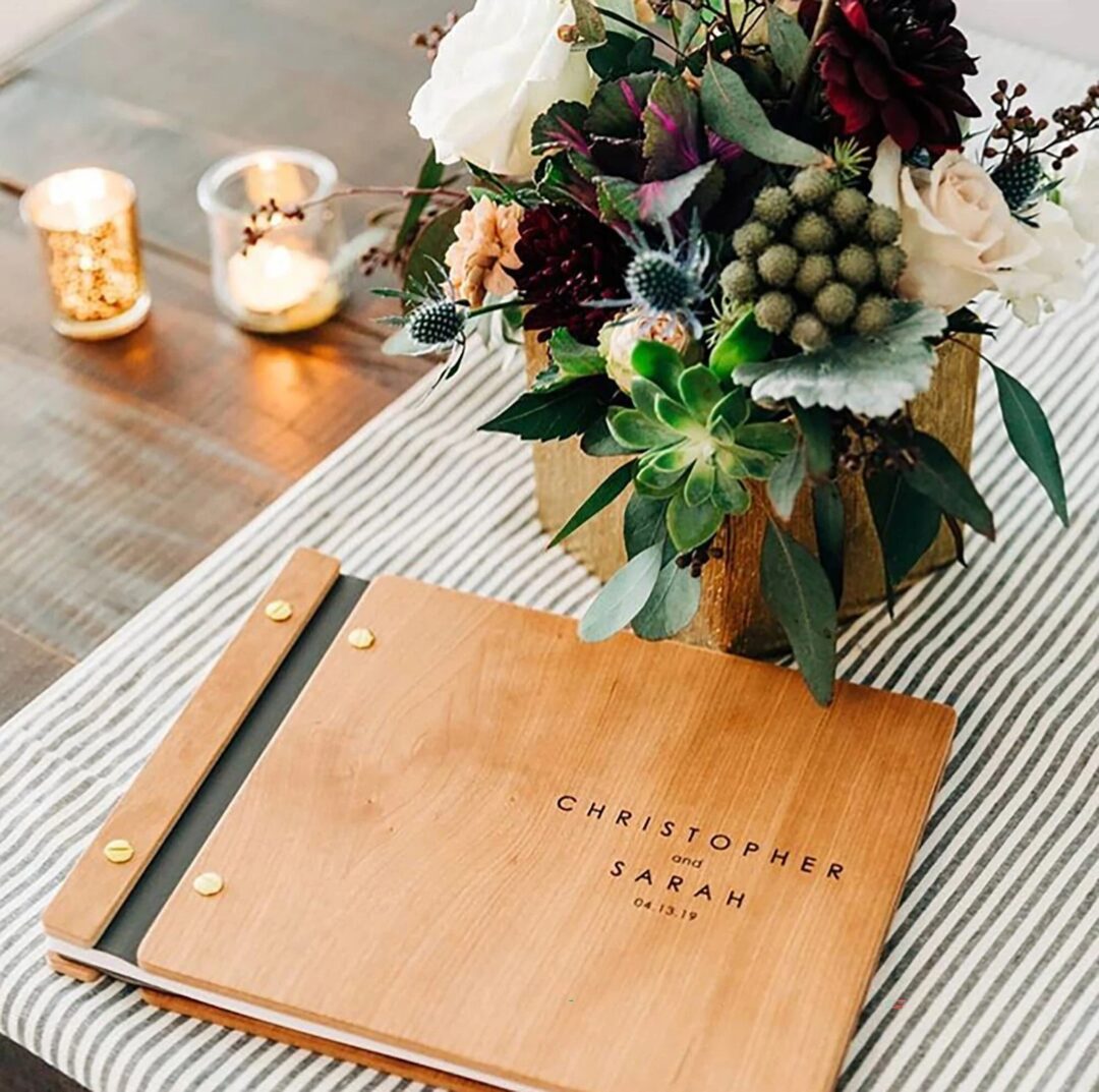 Wooden Wedding Guest Book