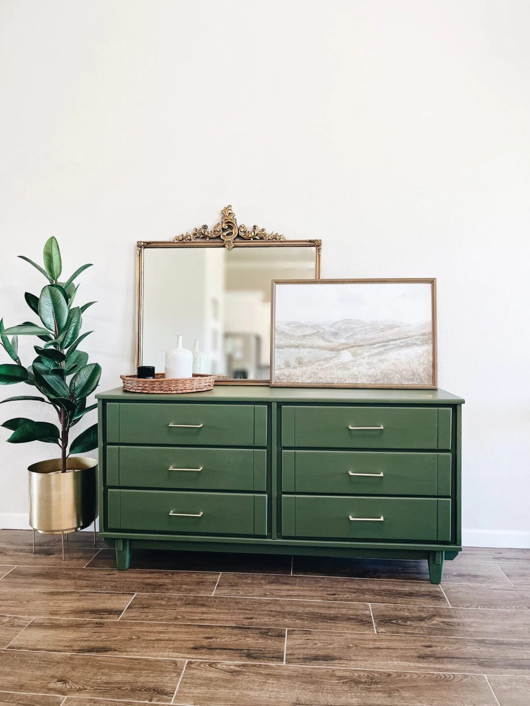 Modernized antique dresser