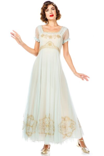 PARISIENNE VINTAGE ELEGANCE WEDDING GOWN IN MINT GREEN