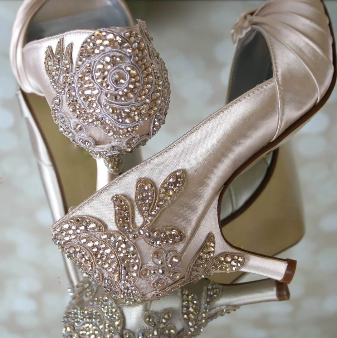 Sparkly Champagne Wedding Shoes