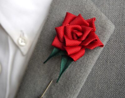Rose Lapel Pin Boutonniere