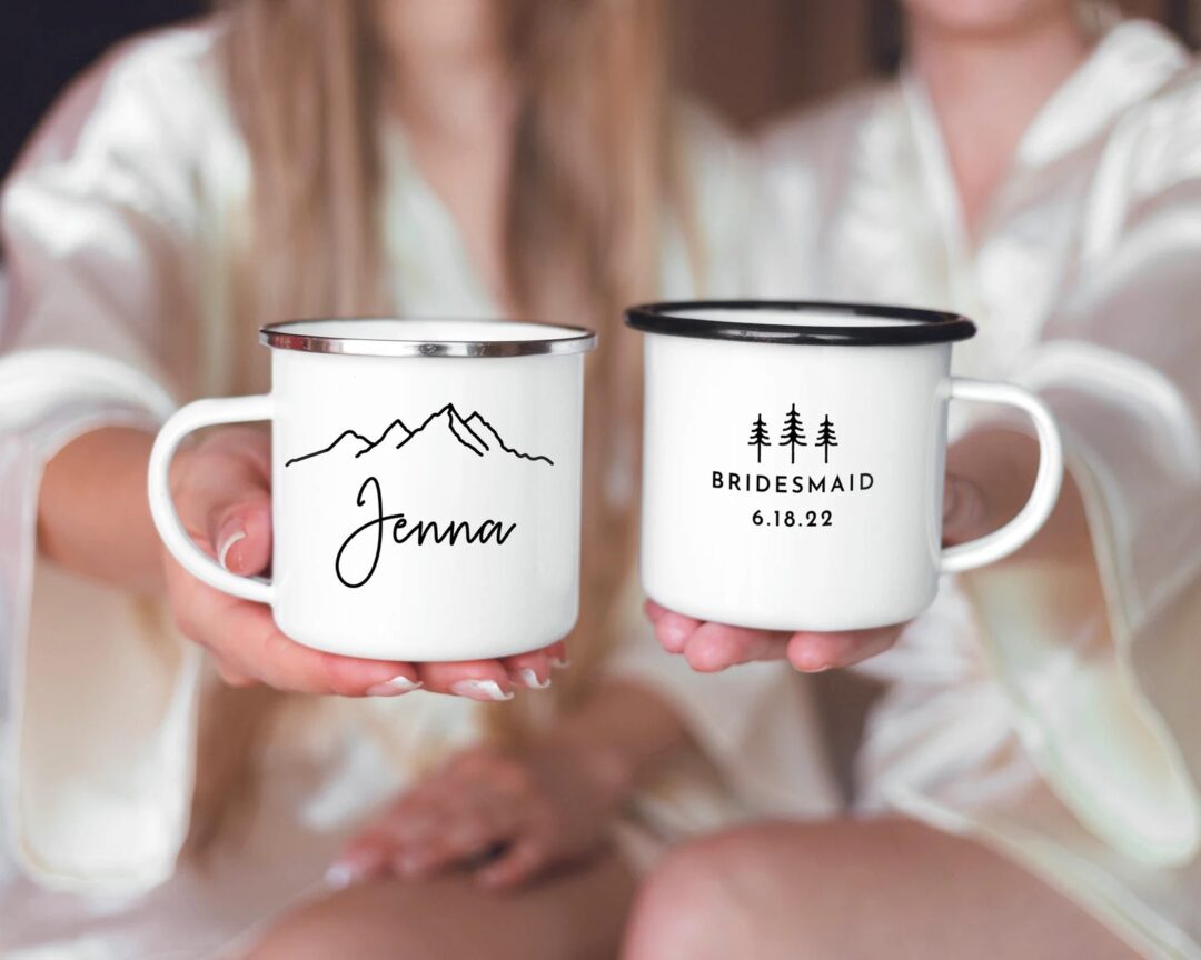 Wedding party gift mugs