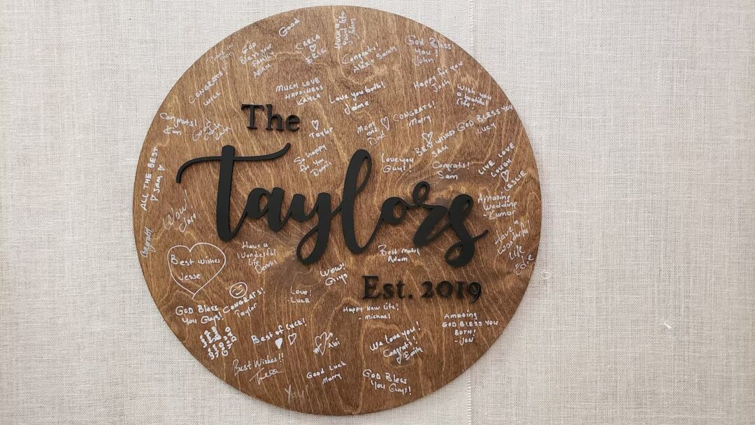 Custom Wooden Wedding Guestbook Alternative