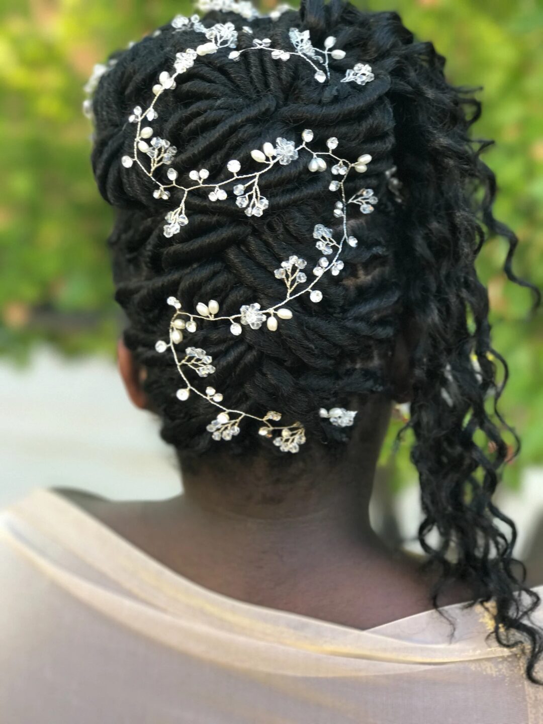 Extra Long Silver Hair Vine