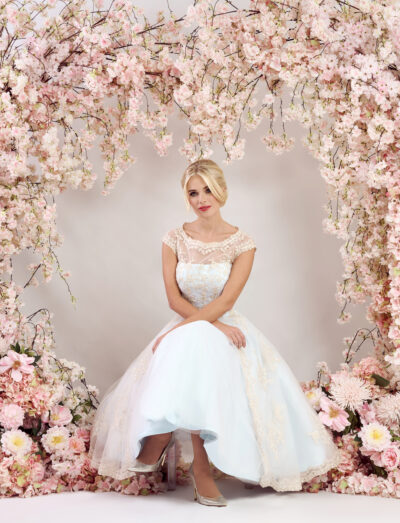 Organza short tea length inspired by Grace Kelly