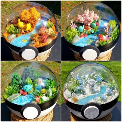 Pokemon Terrarium Wedding Centerpiece