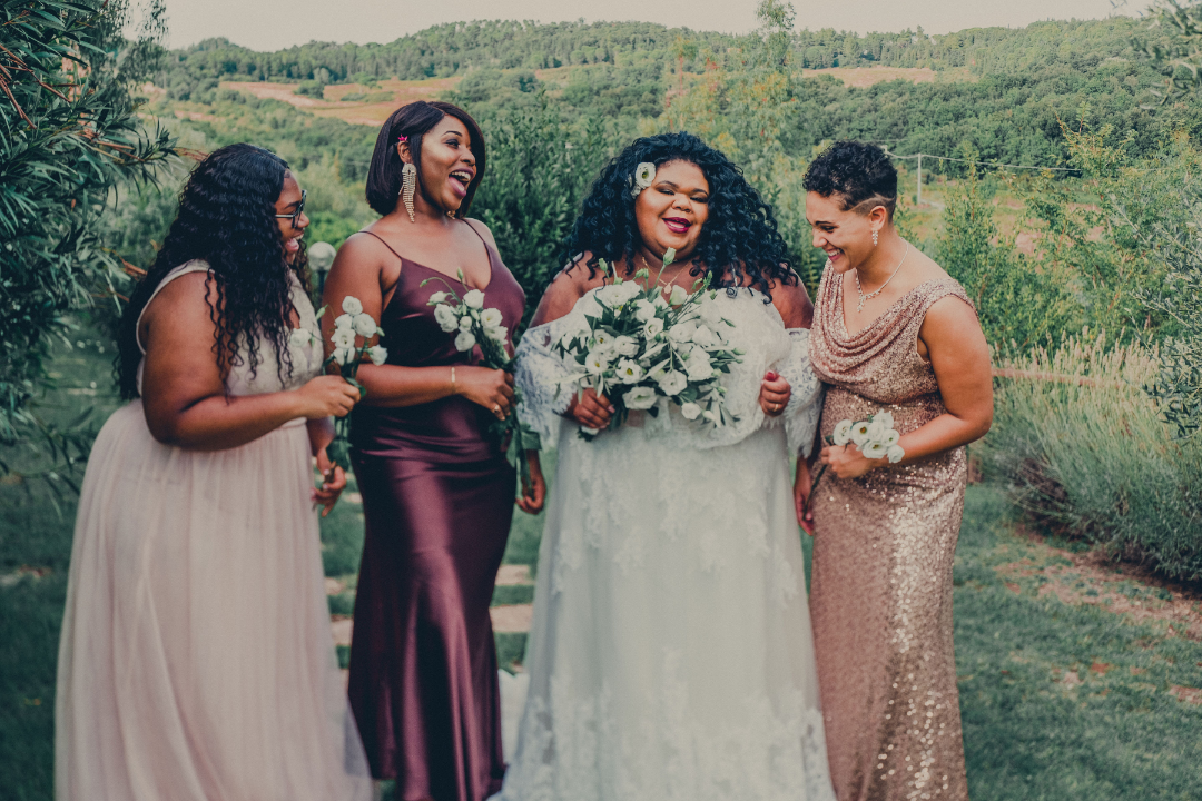 Mixed metallic clearance bridesmaid dresses