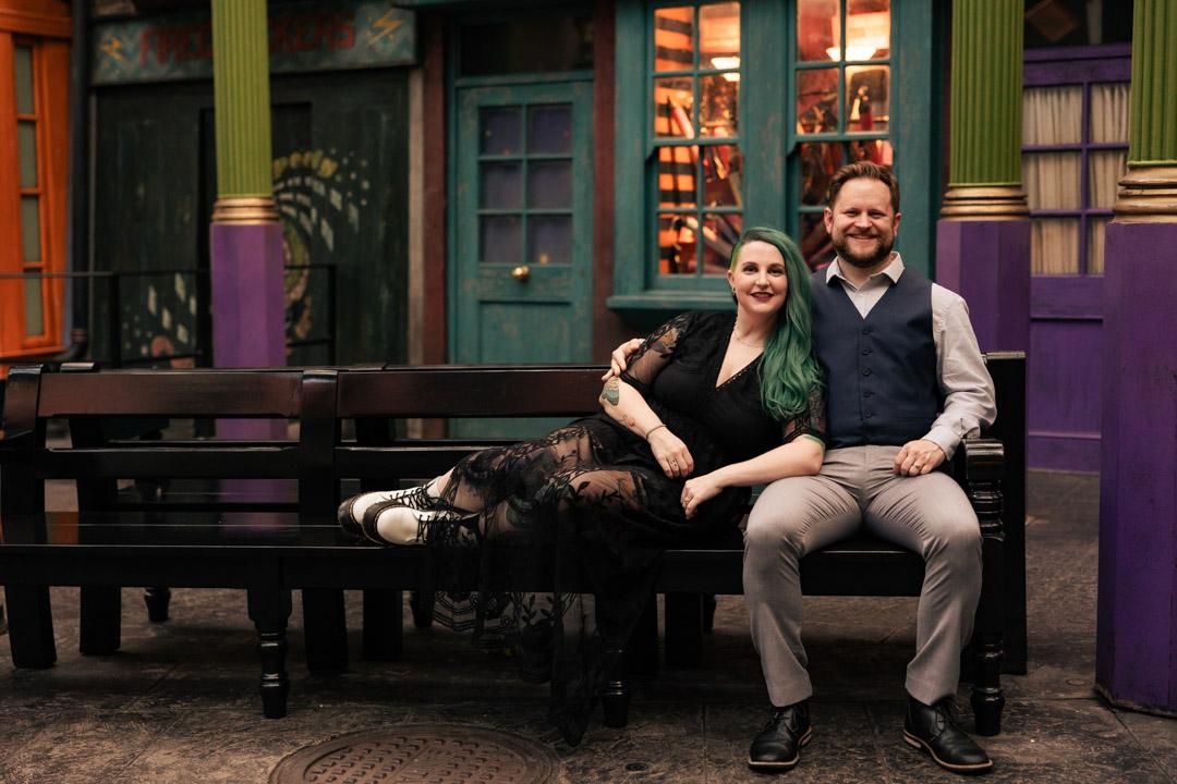 Halloween theme park engagement shoot Koontz Photography11
