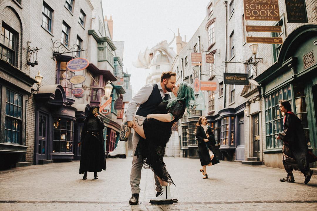 Halloween theme park engagement shoot Koontz Photography3