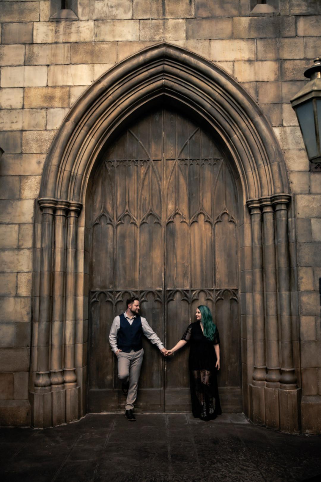 Halloween theme park engagement shoot Koontz Photography6