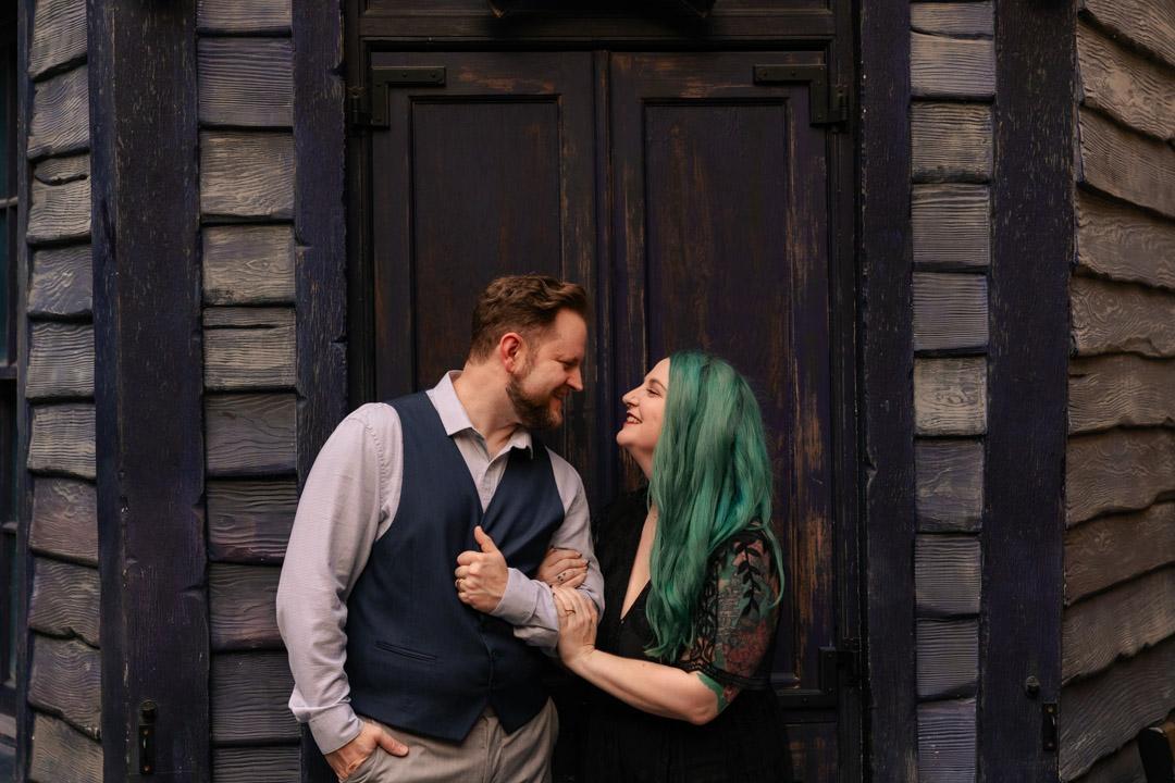 Halloween theme park engagement shoot Koontz Photography7