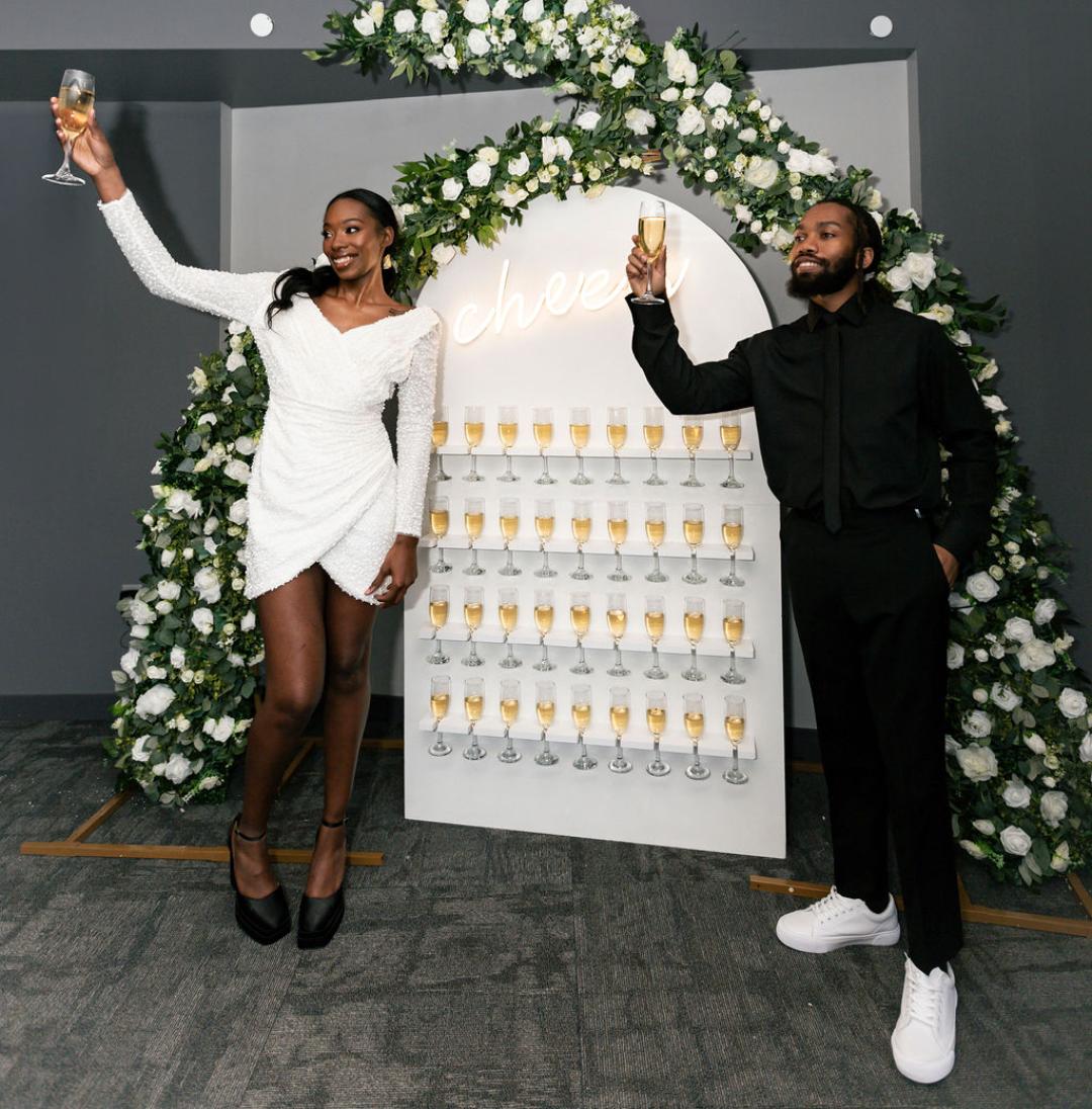 black and white rehearsal dinner Veronica Rose Planning21 - This black and white wedding rehearsal dinner inspo went hard black and white rehearsal dinner Veronica Rose Planning21