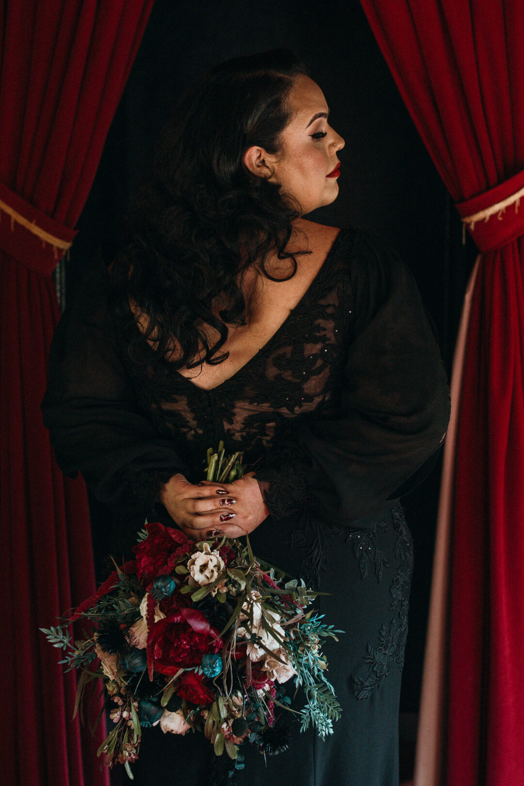goth winery wedding 23 - Bold bilingual goth winery wedding with Mariachi flair goth winery wedding 23
