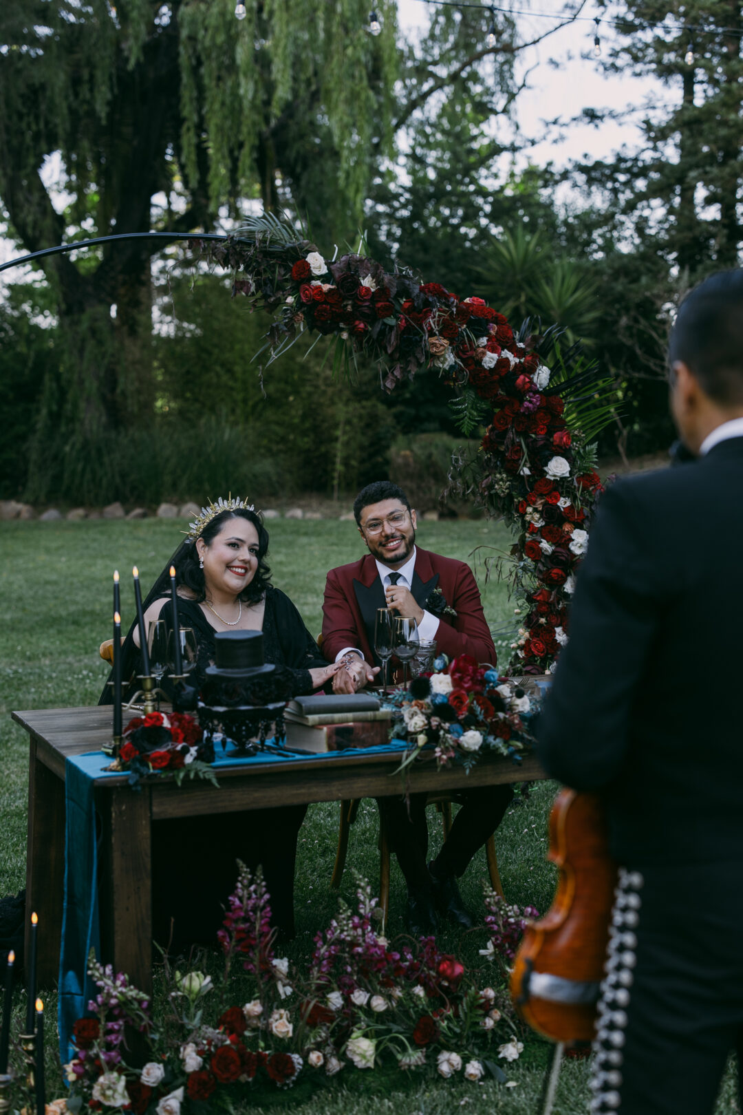 goth winery wedding 37 - Bold bilingual goth winery wedding with Mariachi flair goth winery wedding 37