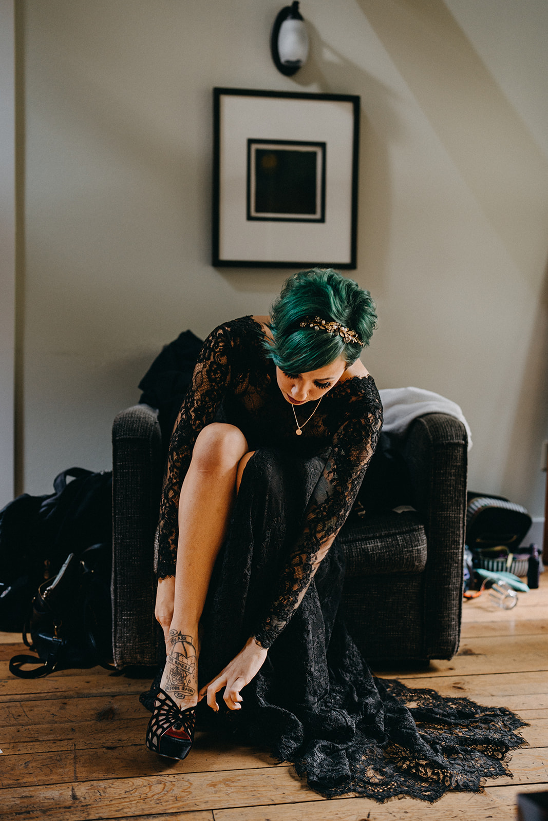 queer goth forest rave wedding 41