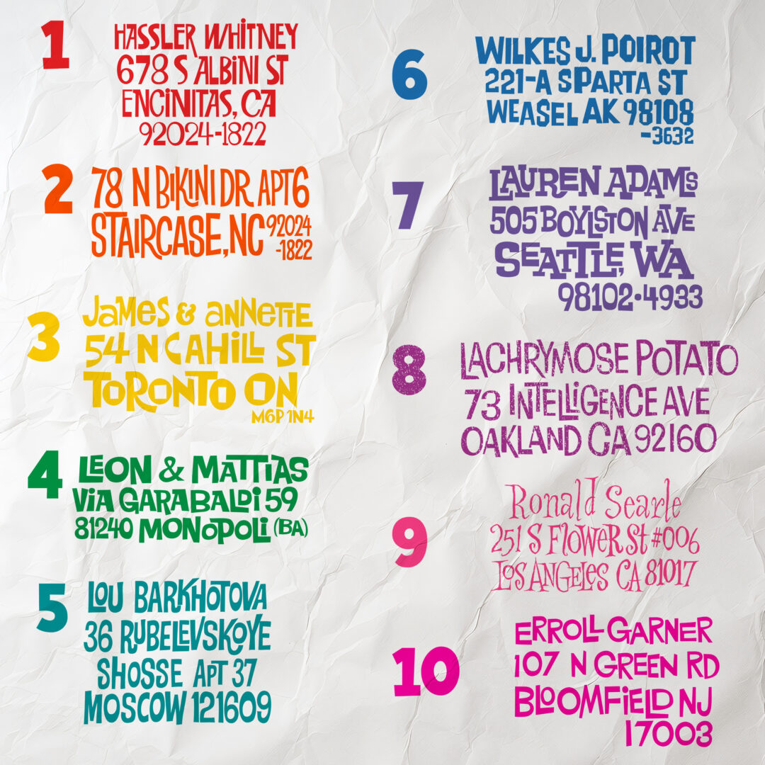 10 lettering samples