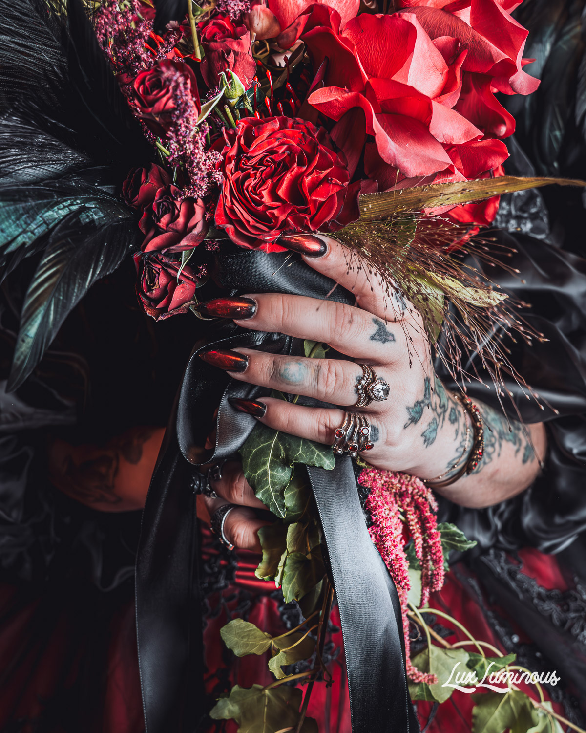 Get inspiration for your satanic wedding from this vow renewal at Salem’s Dark Wedding Expo