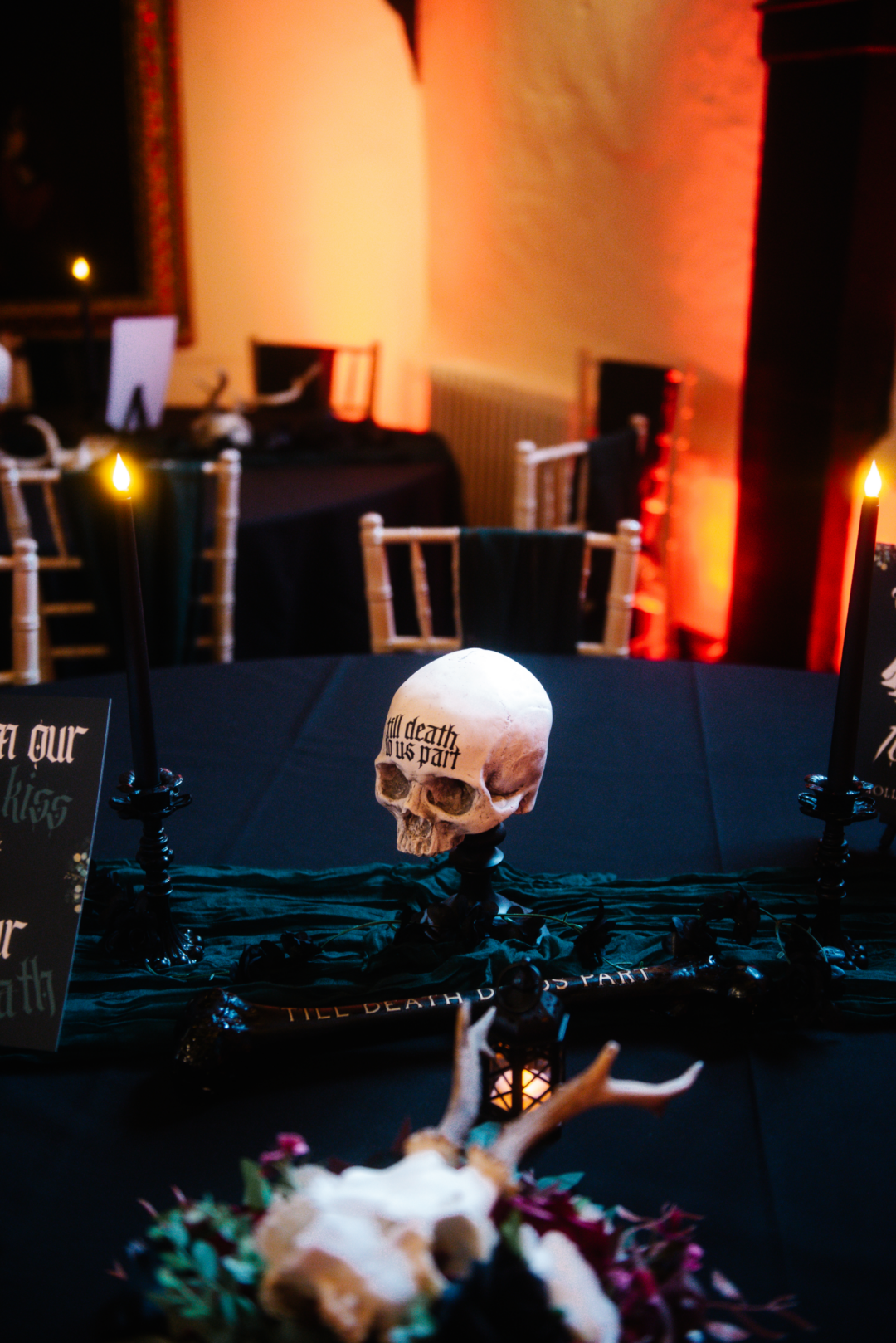 gothic wedding decor ideas on offbeat wed 34