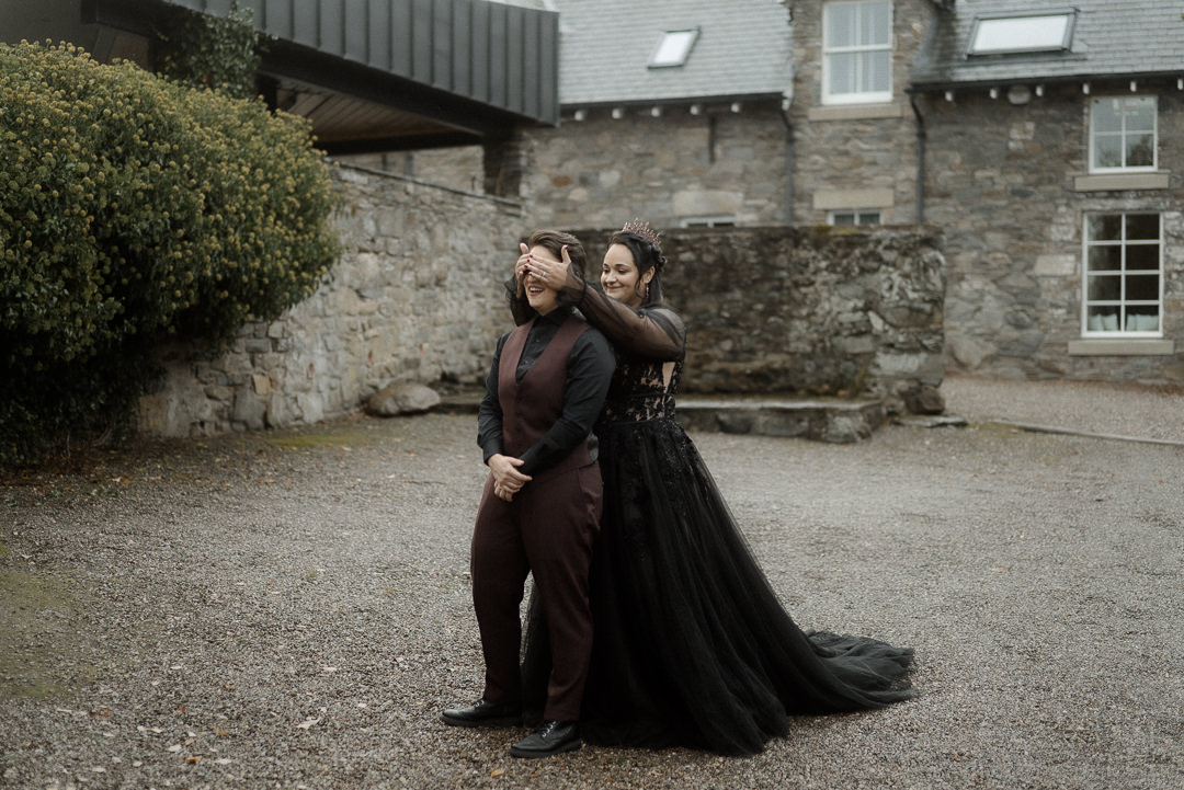 Gothic scottish elopement Kendal Lake Raini Rowell Photography Offbeat Wed 10