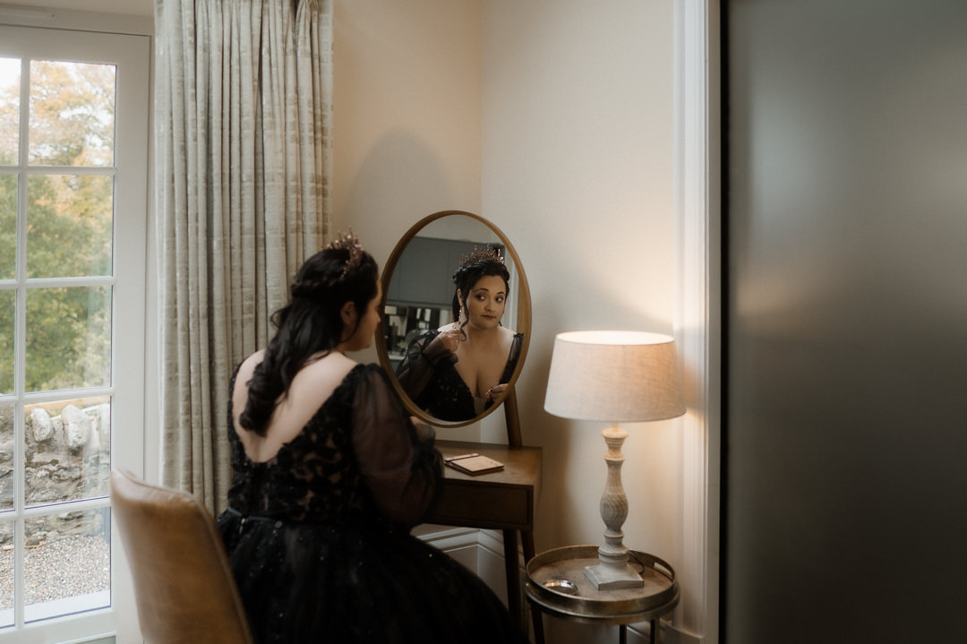 Gothic scottish elopement Kendal Lake Raini Rowell Photography Offbeat Wed 7