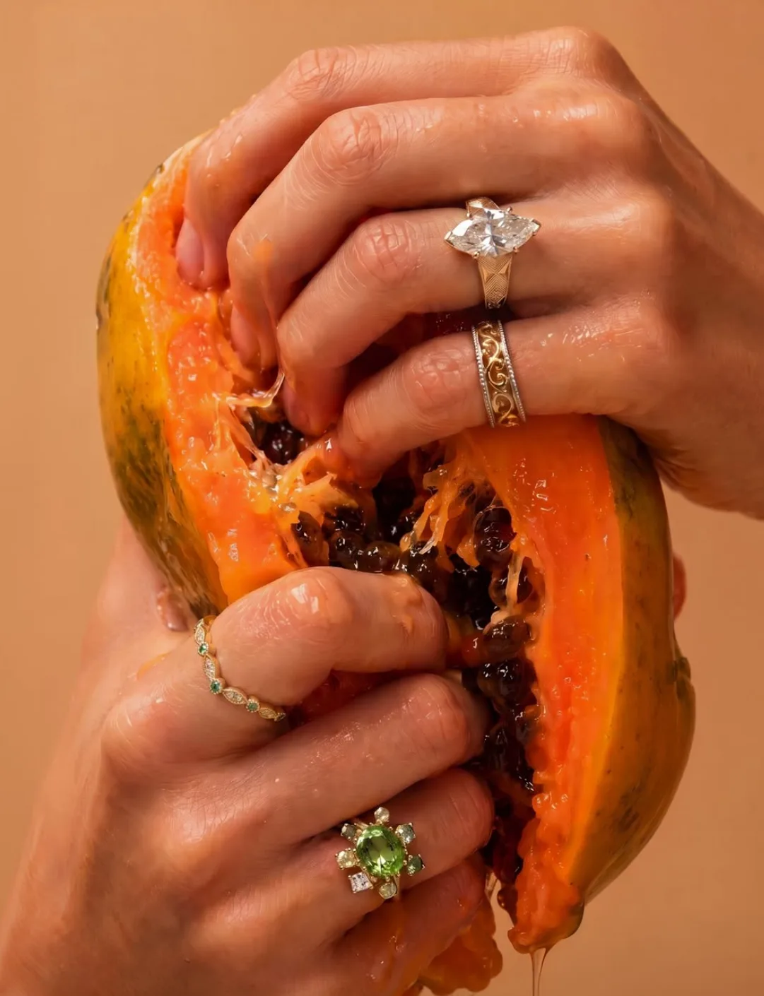 engagement rings by irina papaya on offbeat wed dot com
