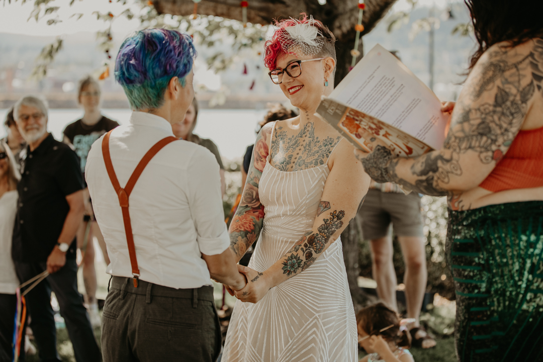 Bellingham Pride queer wedding celebration on offbeat wed 14 - A colorful queer wedding at Bellingham Pride (planned in only 3 WEEKS!) Bellingham Pride queer wedding celebration on offbeat wed 14