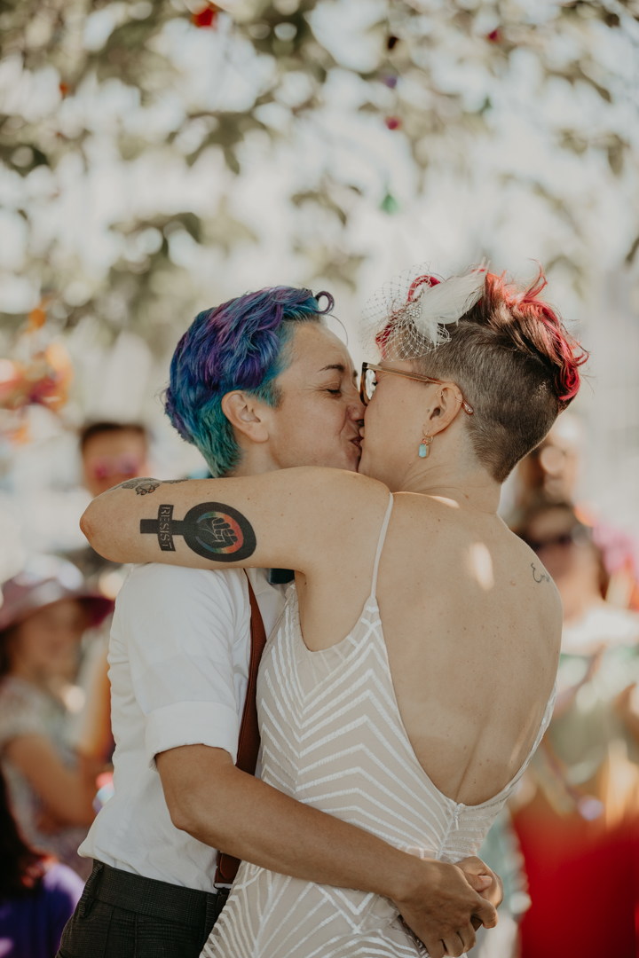Bellingham Pride queer wedding celebration on offbeat wed 15 - A colorful queer wedding at Bellingham Pride (planned in only 3 WEEKS!) Bellingham Pride queer wedding celebration on offbeat wed 15