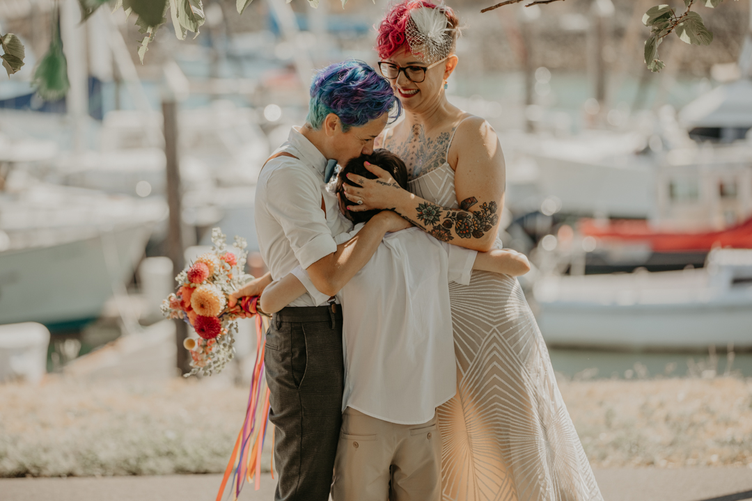 Bellingham Pride queer wedding celebration on offbeat wed 16 - A colorful queer wedding at Bellingham Pride (planned in only 3 WEEKS!) Bellingham Pride queer wedding celebration on offbeat wed 16