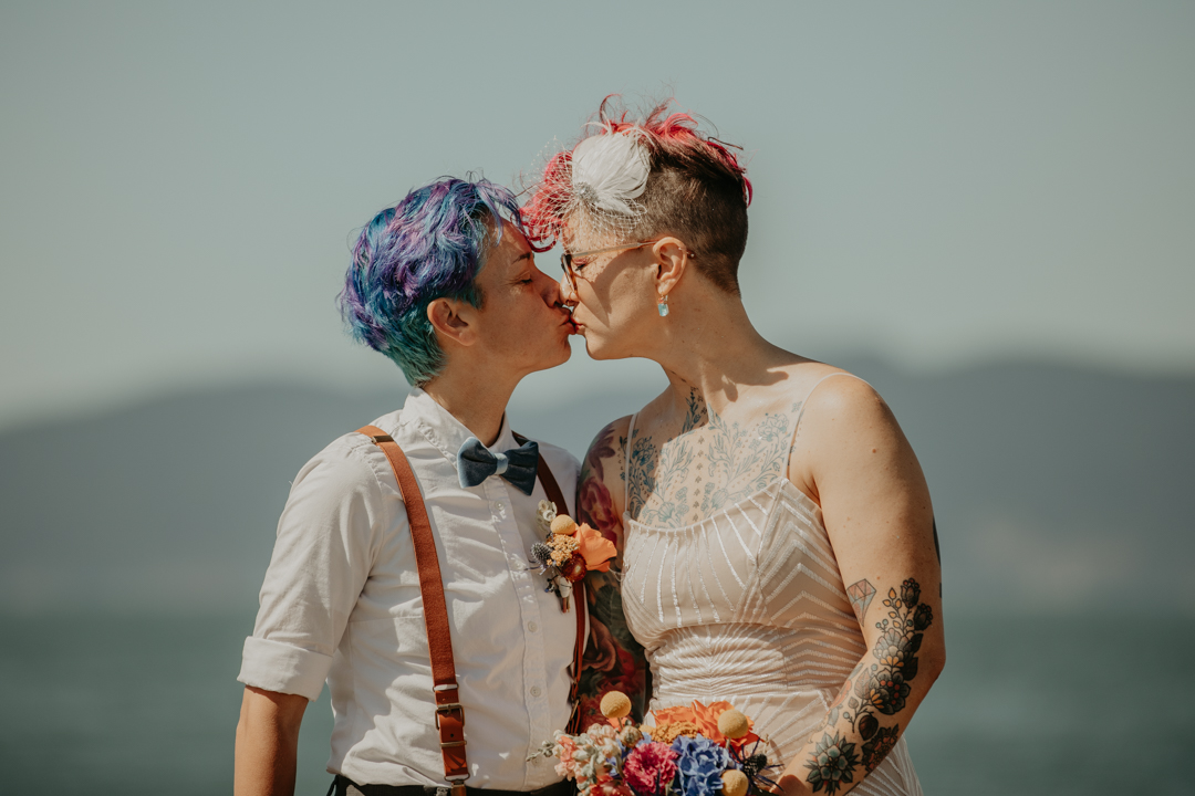 Bellingham Pride queer wedding celebration on offbeat wed 17 - A colorful queer wedding at Bellingham Pride (planned in only 3 WEEKS!) Bellingham Pride queer wedding celebration on offbeat wed 17