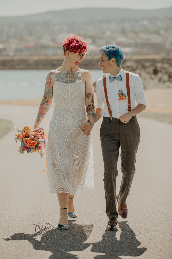 Bellingham Pride queer wedding celebration on offbeat wed 18 - A colorful queer wedding at Bellingham Pride (planned in only 3 WEEKS!) Bellingham Pride queer wedding celebration on offbeat wed 18