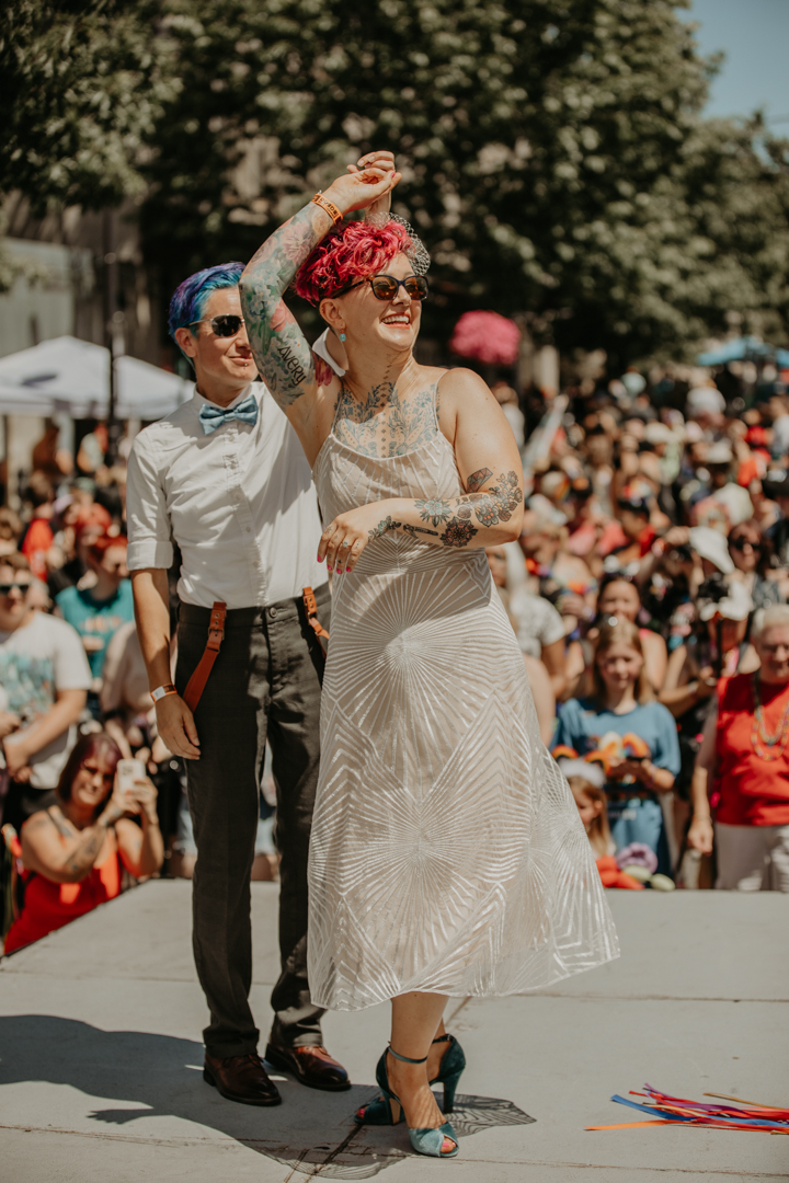 Bellingham Pride queer wedding celebration on offbeat wed 20 - A colorful queer wedding at Bellingham Pride (planned in only 3 WEEKS!) Bellingham Pride queer wedding celebration on offbeat wed 20