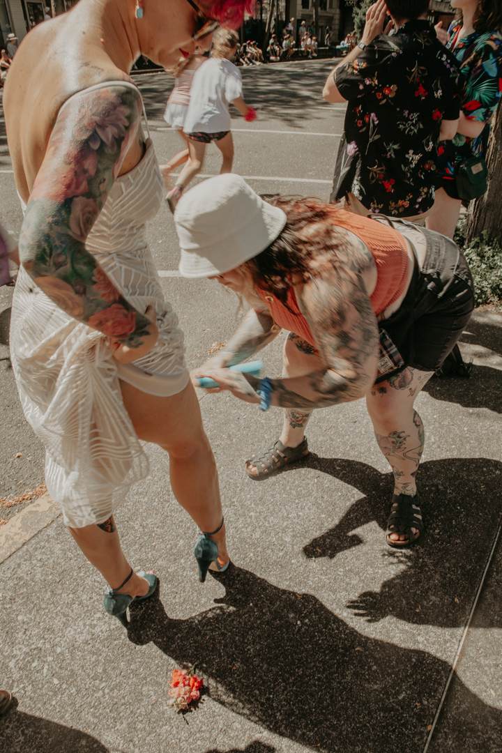 Bellingham Pride queer wedding celebration on offbeat wed 25 - A colorful queer wedding at Bellingham Pride (planned in only 3 WEEKS!) Bellingham Pride queer wedding celebration on offbeat wed 25
