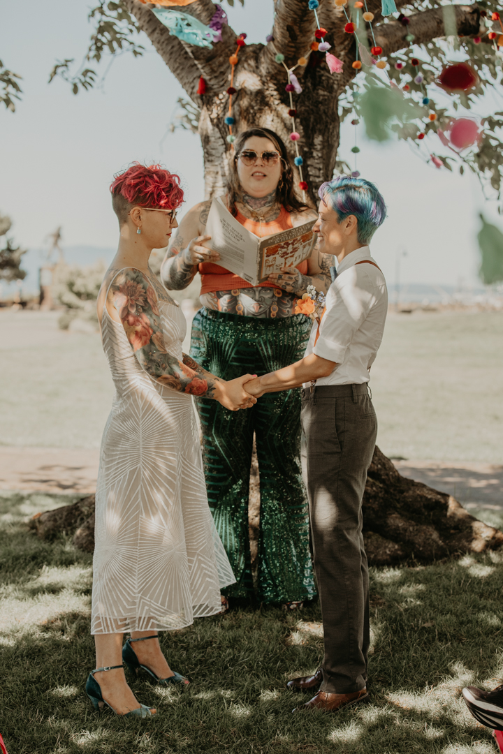 Bellingham Pride queer wedding celebration on offbeat wed 4 - A colorful queer wedding at Bellingham Pride (planned in only 3 WEEKS!) Bellingham Pride queer wedding celebration on offbeat wed 4